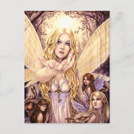 Folgen Sie mir Postkarte (Vorderseite)