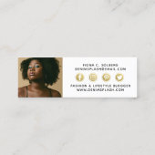 Folgen Sie mir Social Media Influencer Navy Blue & Mini Visitenkarte (Rückseite)