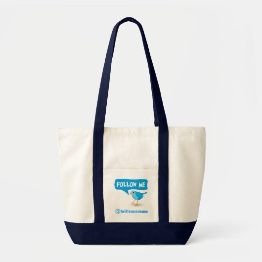 Folgen Sie mir Twitter Blue Bird Impulse Tragetasc Tragetasche (Vorne)