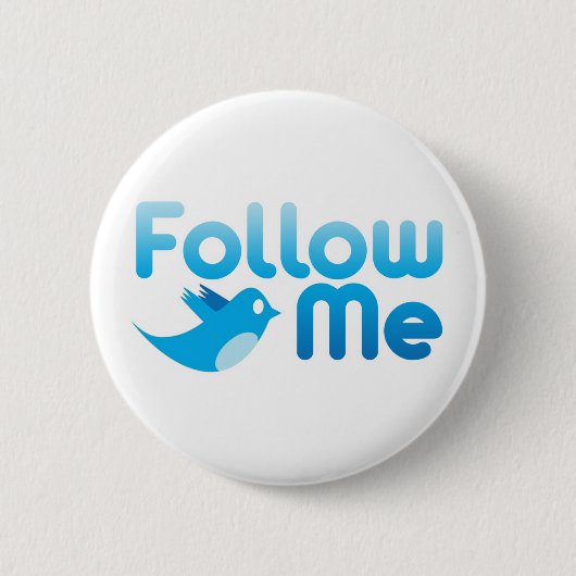 Folgen Sie mir Twitter Funny Parody Button (Vorderseite)