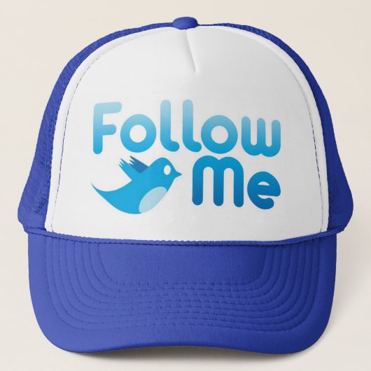 Folgen Sie mir Twitter Funny Parody Truckerkappe (Vorderseite)