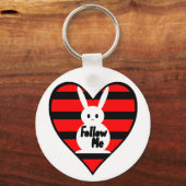 Folgen Sie mir White Rabbit Schlüsselanhänger (Vorderseite)