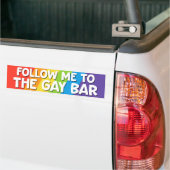Folgen Sie mir zum Gay Bar LGBT Prix Autoaufkleber (Auf Lkw)