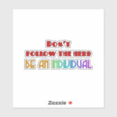 Folgen Sie nicht der Herd Vinyl Cut Contour Aufkleber (Blatt)