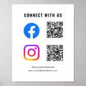Folgen Sie Scan Connect mit QR Code Social Media Poster (Vorne)
