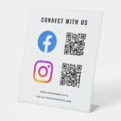 Folgen Sie Scan Connect mit QR Code Social Media Sockelschild (Vorderseite)