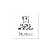 Folgen Sie uns auf Instagram, Social Media Gummistempel (Prägung)