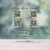 Folgen Sie uns auf Social Media Acrylic Sign Acrylschild (Neutral)