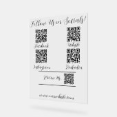 Folgen Sie uns auf Social Media Acrylic Sign Acrylschild (Winkel)