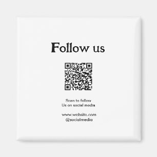 Folgen Sie uns auf Social Media - scannen Sie den  Magnet