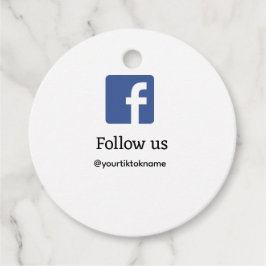 folgen Sie uns facebook Benutzername Social Media  Geschenkanhänger