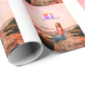 Folgen Sie uns Facebook-Benutzername Social Media  Geschenkpapier (Rolleneckpunkt)