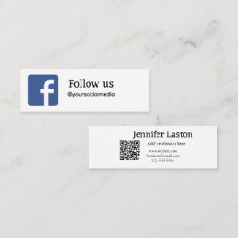 folgen Sie uns facebook Benutzername Social Media  Mini Visitenkarte