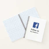 folgen Sie uns facebook Benutzername Social Media Notizblock (Innenseite)