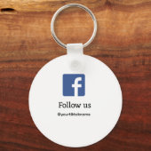 folgen Sie uns facebook Benutzername Social Media  Schlüsselanhänger (Vorderseite)