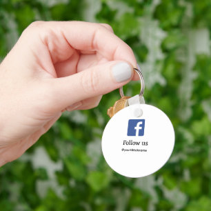 folgen Sie uns facebook Benutzername Social Media  Schlüsselanhänger