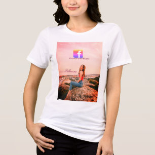 folgen sie uns facebook benutzername social media  Tri-Blend shirt