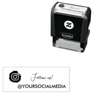Folgen Sie uns Instagram Adresse Social Media Symb Permastempel
