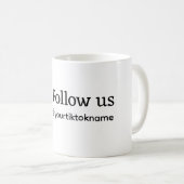 folgen Sie uns Instagram Benutzername sozialen Med Kaffeetasse (VorderseiteRechts)