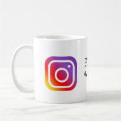 folgen Sie uns Instagram Benutzername sozialen Med Kaffeetasse (Links)