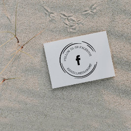 Folgen Sie uns/mich auf Facebook, Social Media Gummistempel