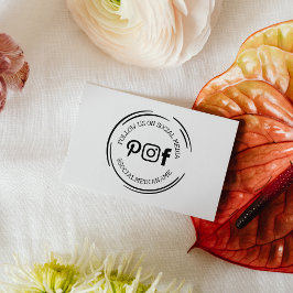 Folgen Sie uns/mich auf Social Media Gummistempel