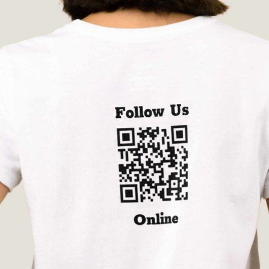 Folgen Sie uns Online-Nachrichten mit QR-Code-T - T-Shirt