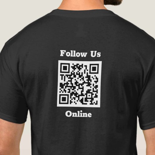 Folgen Sie uns Online-Nachrichten mit QR-Code-T - T-Shirt