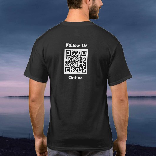 Folgen Sie uns Online-Nachrichten mit QR-Code-T - T-Shirt