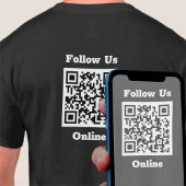 Folgen Sie uns Online-Nachrichten mit QR-Code-T - T-Shirt