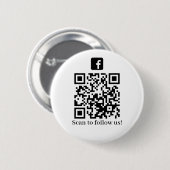 Folgen Sie uns QR-Code Button (Vorne & Hinten)