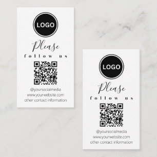 Folgen Sie uns QR-Code Modern Business Card Visitenkarte
