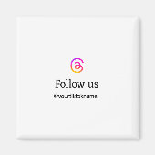 Folgen Sie uns Thread Benutzername Social Media hi Magnet (Vorne)