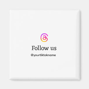 Folgen Sie uns Thread Benutzername Social Media hi Magnet