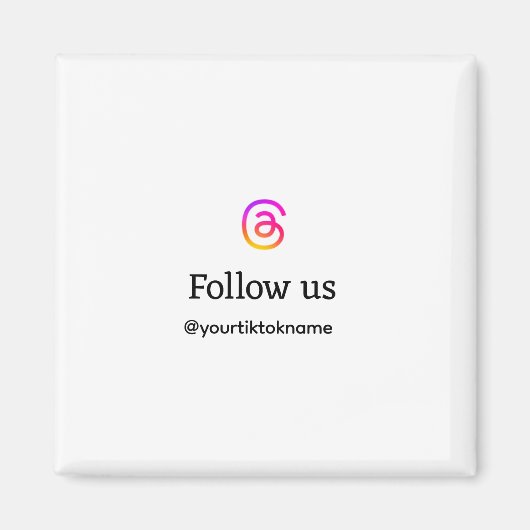 Folgen Sie uns Thread Benutzername Social Media hi Magnet (Vorne)