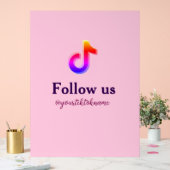 folgen Sie uns tiktok Benutzername Social Media hi Acrylschild (Hochzeit)