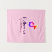 folgen Sie uns tiktok Benutzername Social Media hi Wandteppich (Vorderseite (Horizontal))