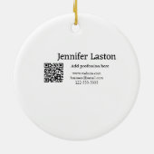 Folgen Sie uns Twitter X Benutzername Social Media Keramik Ornament (Hinten)