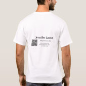 Folgen Sie uns Twitter X Benutzername Social Media T-Shirt (Rückseite)