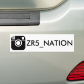 Folgen Sie @ZR5_NATION Weiß Autoaufkleber (Auf Auto)