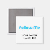 folgen (Twitter) Magnet (Vorderseite/Rückseite)