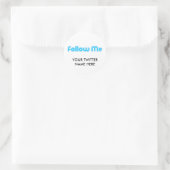 folgen (Twitter) Runder Aufkleber (Tasche)