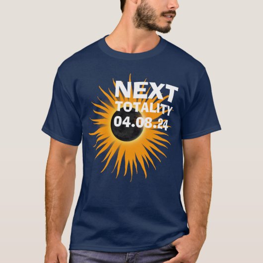 Folgende Gesamtheits-Sonnenfinsternis 2024 T-Shirt (Vorderseite)