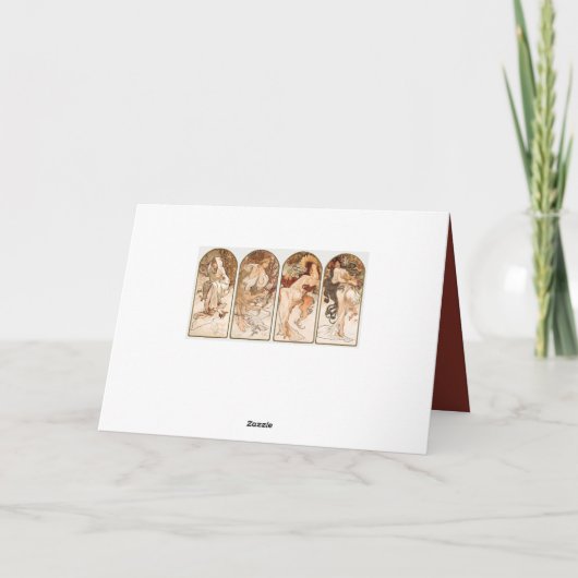 FOLGENDE KARTE : MUCHA : DIE SAISONEN (Rückseite)