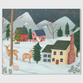 FOLGENDES ART CHRISTMAS SCENE Wrapping Paper Geschenkpapier (Flach)