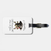 Folgern der Rum ist gegangener Piraten-Schädel Gepäckanhänger (Rückseite horizontal)