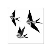 Folgevogel, Schwalbenvogel, drei Flugvögel Gummistempel (Prägung)