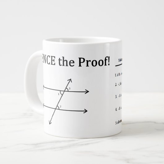 Folglich der Beweis Jumbo-Tasse (Vorderseite Links)