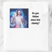 Folgst du Jesus genau so? Autoaufkleber Rechteckiger Aufkleber (Tasche)