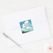 Folgt Gott... Quadratischer Aufkleber (Umschlag)